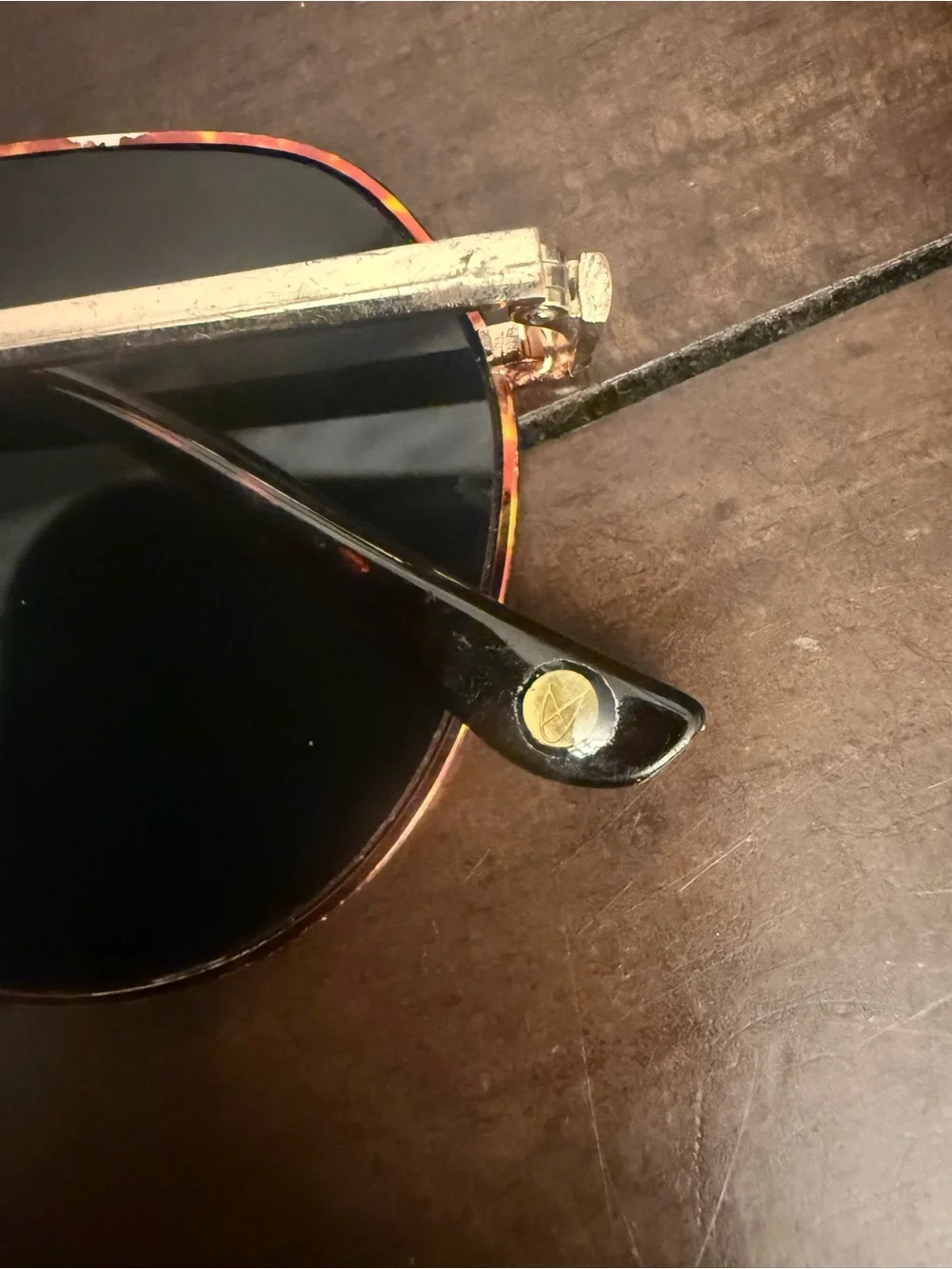 MINKPINK Side Street Brown Tortoise Round Sunglasses Gold Black Lenses